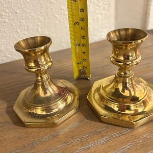 Hexagonal Brass Candle Holders